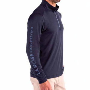Polo à col zippé 1/4 en tissu recyclé UPF 50+ UV Homme 2 couleurs disponibles (sur commande)