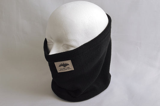 Cache cou chaud noir étiquette brune