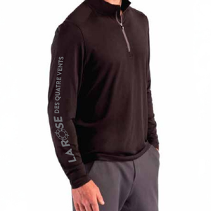 Polo à col zippé 1/4 en tissu recyclé UPF 50+ UV Homme 2 couleurs disponibles (sur commande)