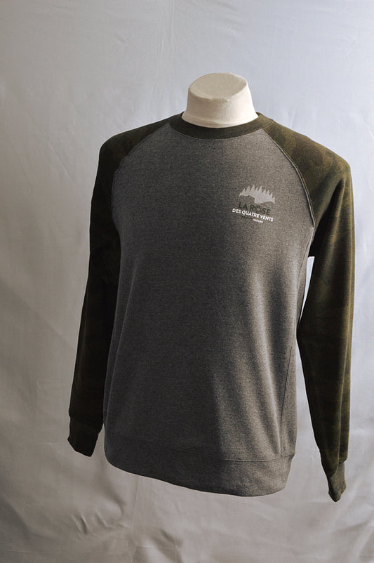 Crewneck gris et camouflage orignal arrière