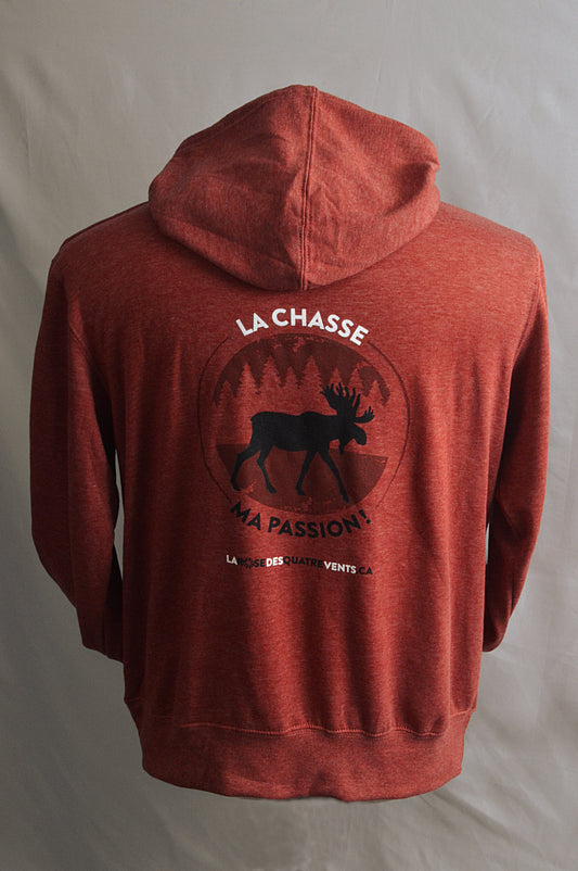 Hoodie rouge chili La Rose des Quatre Vents avant